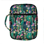 Watercolor Blooming Cactus Print Front Pocket Bible Bag