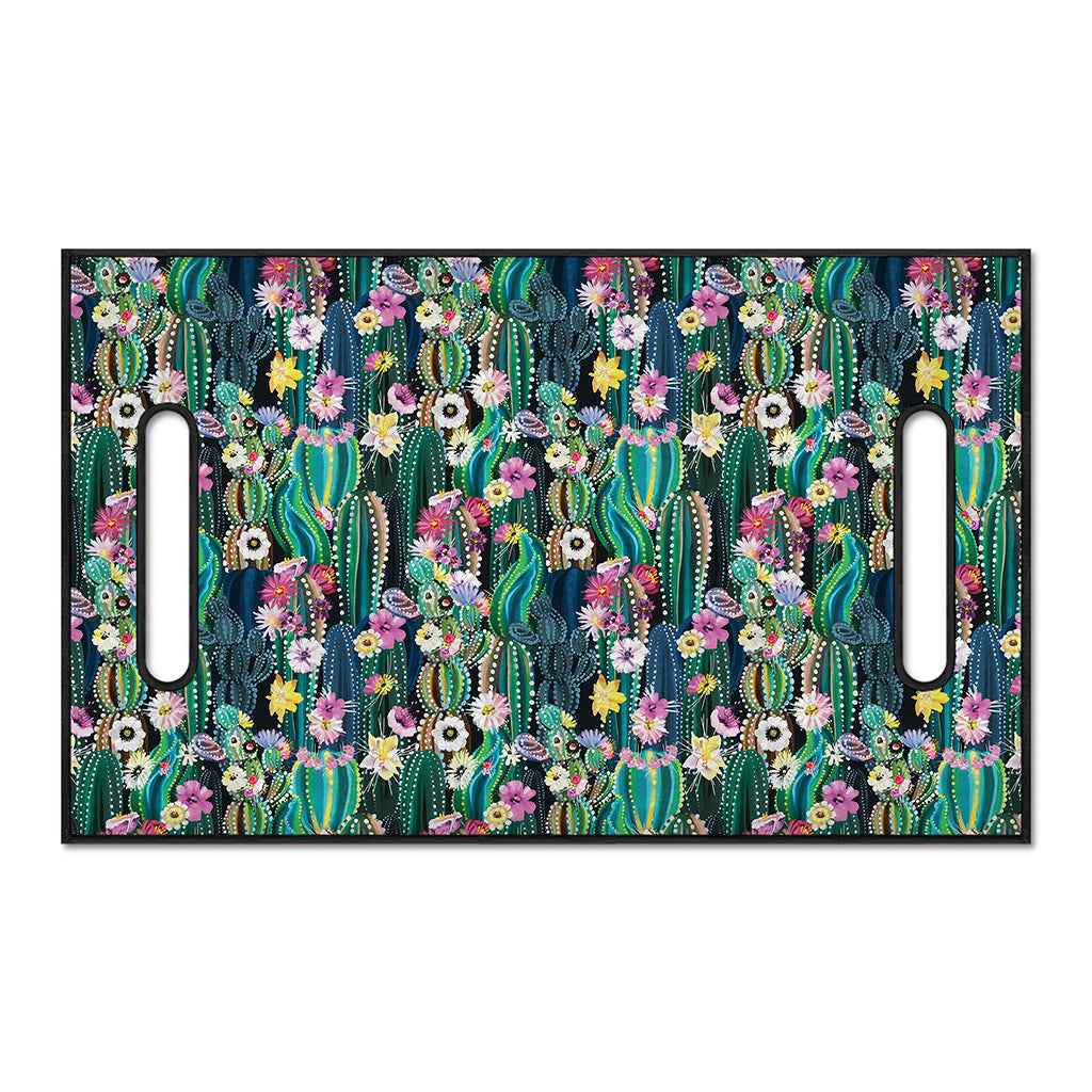 Watercolor Blooming Cactus Print Golf Cart Seat Cover