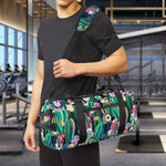 Watercolor Blooming Cactus Print Gym Bag
