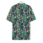 Watercolor Blooming Cactus Print Hawaiian Shirt