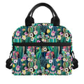 Watercolor Blooming Cactus Print Insulated Lunch Bag
