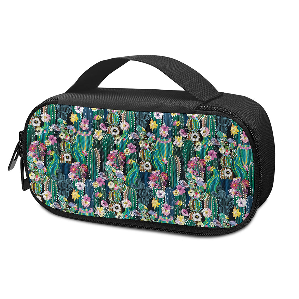 Watercolor Blooming Cactus Print Insulin Cooler Travel Case