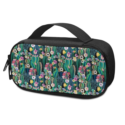 Watercolor Blooming Cactus Print Insulin Cooler Travel Case
