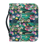 Watercolor Blooming Cactus Print Leather Bible Cover