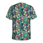 Watercolor Blooming Cactus Print Men's Sports T-Shirt