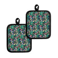 Watercolor Blooming Cactus Print Pot Holders