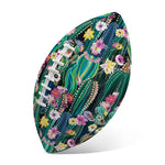 Watercolor Blooming Cactus Print Rugby Ball