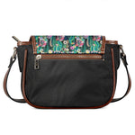Watercolor Blooming Cactus Print Saddle Bag
