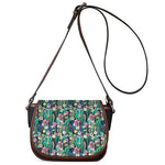 Watercolor Blooming Cactus Print Saddle Bag