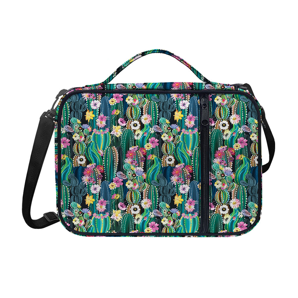 Watercolor Blooming Cactus Print Shoulder Strap Bible Bag