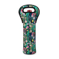 Watercolor Blooming Cactus Print Single Neoprene Wine Tote