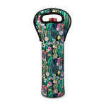 Watercolor Blooming Cactus Print Single Neoprene Wine Tote