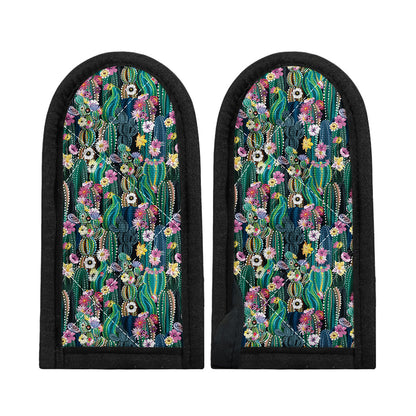Watercolor Blooming Cactus Print Skillet Handle Cover