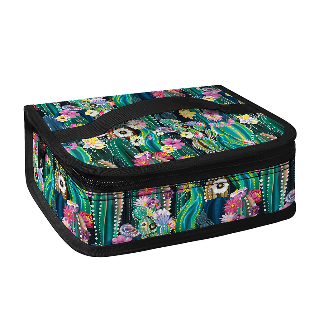 Watercolor Blooming Cactus Print Small Lunch Bag
