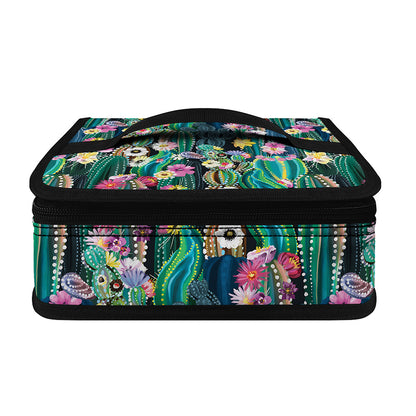 Watercolor Blooming Cactus Print Small Lunch Bag