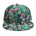 Watercolor Blooming Cactus Print Snapback Cap