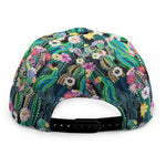 Watercolor Blooming Cactus Print Snapback Cap