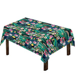 Watercolor Blooming Cactus Print Tablecloth