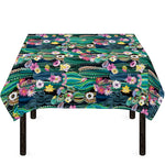 Watercolor Blooming Cactus Print Tablecloth