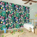 Watercolor Blooming Cactus Print Wall Sticker