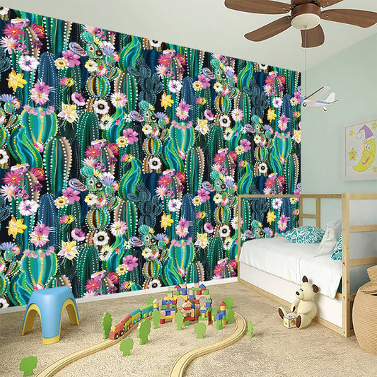 Watercolor Blooming Cactus Print Wall Sticker