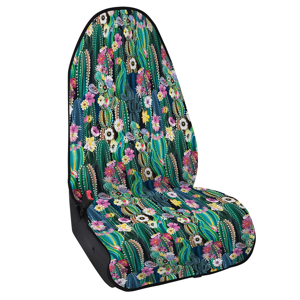 Watercolor Blooming Cactus Print Waterproof Car Seat Cover