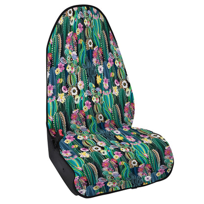 Watercolor Blooming Cactus Print Waterproof Car Seat Cover
