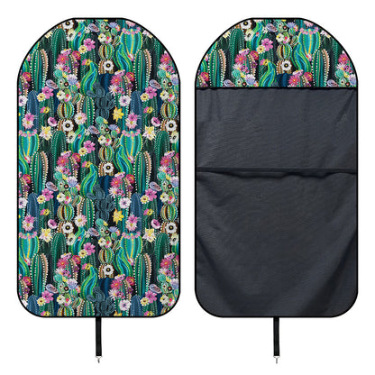 Watercolor Blooming Cactus Print Waterproof Car Seat Cover