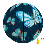 Watercolor Blue Butterfly Pattern Print Basketball