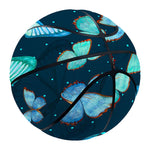 Watercolor Blue Butterfly Pattern Print Basketball
