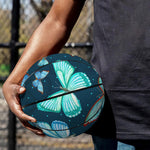 Watercolor Blue Butterfly Pattern Print Basketball