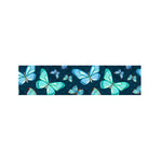 Watercolor Blue Butterfly Pattern Print Bed Runner