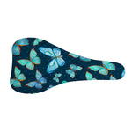 Watercolor Blue Butterfly Pattern Print Bicycle Seat Cover
