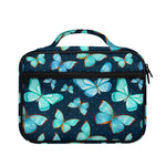 Watercolor Blue Butterfly Pattern Print Briefcase Bible Bag
