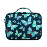 Watercolor Blue Butterfly Pattern Print Briefcase Bible Bag
