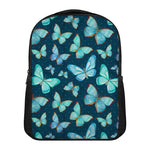 Watercolor Blue Butterfly Pattern Print Casual Backpack