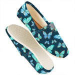 Watercolor Blue Butterfly Pattern Print Casual Shoes