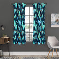 Watercolor Blue Butterfly Pattern Print Grommet Curtain Panels