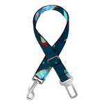 Watercolor Blue Butterfly Pattern Print Dog Seat Belt