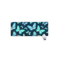 Watercolor Blue Butterfly Pattern Print Extended Mouse Pad