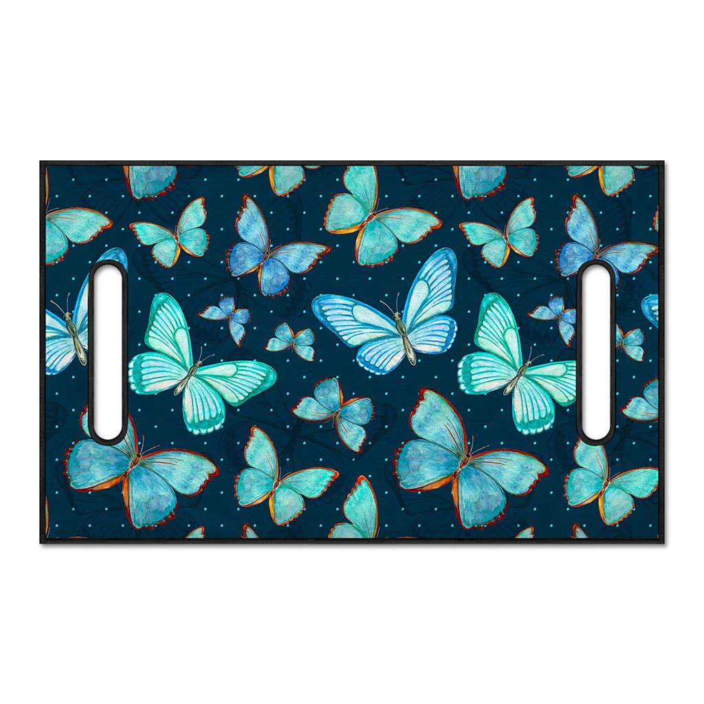 Watercolor Blue Butterfly Pattern Print Golf Cart Seat Cover