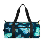 Watercolor Blue Butterfly Pattern Print Gym Bag