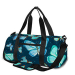 Watercolor Blue Butterfly Pattern Print Gym Bag