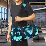 Watercolor Blue Butterfly Pattern Print Gym Bag