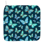 Watercolor Blue Butterfly Pattern Print Hand Towel