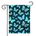 Watercolor Blue Butterfly Pattern Print House Flag