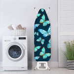 Watercolor Blue Butterfly Pattern Print Ironing Board Cover