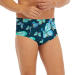 Watercolor Blue Butterfly Pattern Print Men's Briefs