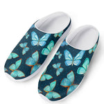 Watercolor Blue Butterfly Pattern Print Mesh Casual Shoes