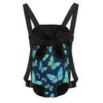 Watercolor Blue Butterfly Pattern Print Pet Carrier Backpack